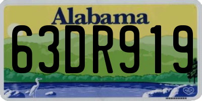 AL license plate 63DR919