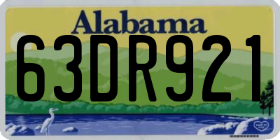 AL license plate 63DR921