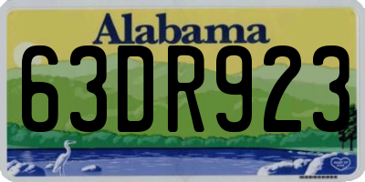AL license plate 63DR923
