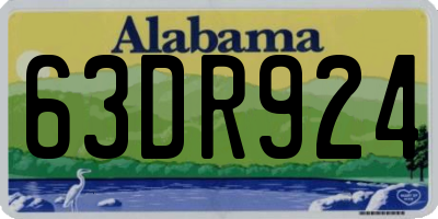 AL license plate 63DR924