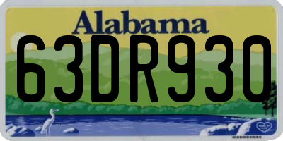 AL license plate 63DR930
