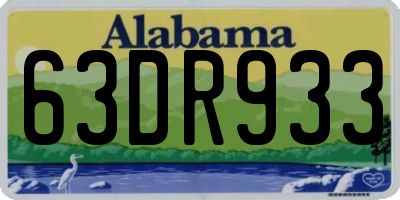 AL license plate 63DR933