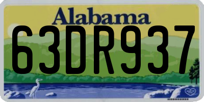 AL license plate 63DR937