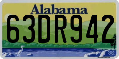 AL license plate 63DR942