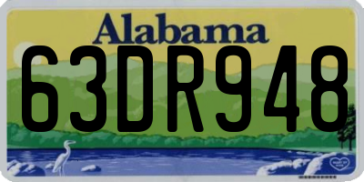 AL license plate 63DR948