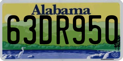 AL license plate 63DR950