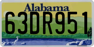 AL license plate 63DR951