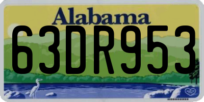 AL license plate 63DR953