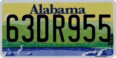 AL license plate 63DR955