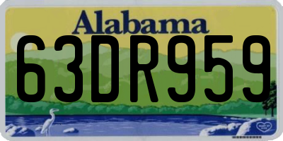 AL license plate 63DR959