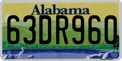 AL license plate 63DR960