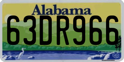 AL license plate 63DR966