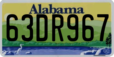 AL license plate 63DR967