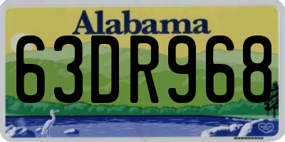 AL license plate 63DR968