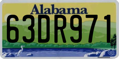 AL license plate 63DR971