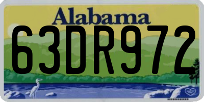 AL license plate 63DR972