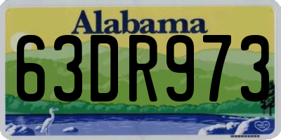 AL license plate 63DR973