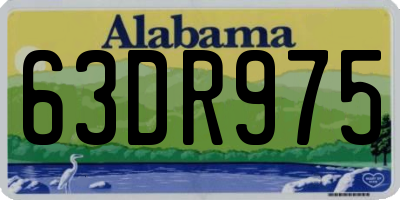 AL license plate 63DR975