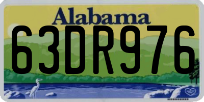 AL license plate 63DR976