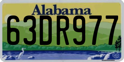 AL license plate 63DR977