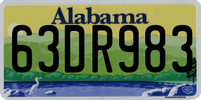 AL license plate 63DR983
