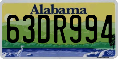 AL license plate 63DR994