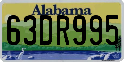 AL license plate 63DR995