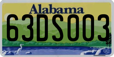 AL license plate 63DS003
