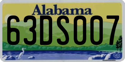 AL license plate 63DS007