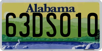 AL license plate 63DS010