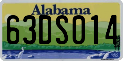 AL license plate 63DS014