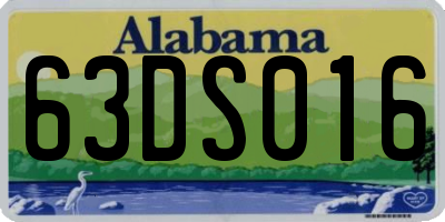 AL license plate 63DS016