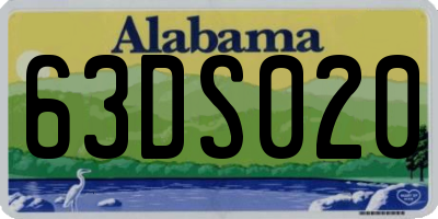 AL license plate 63DS020