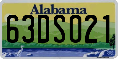 AL license plate 63DS021