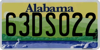 AL license plate 63DS022