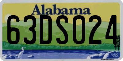 AL license plate 63DS024
