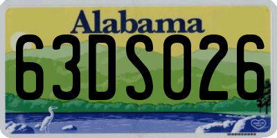 AL license plate 63DS026