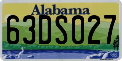 AL license plate 63DS027