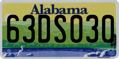AL license plate 63DS030