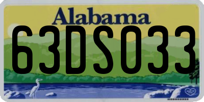 AL license plate 63DS033