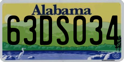 AL license plate 63DS034
