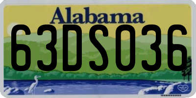 AL license plate 63DS036