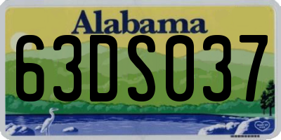 AL license plate 63DS037
