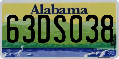 AL license plate 63DS038