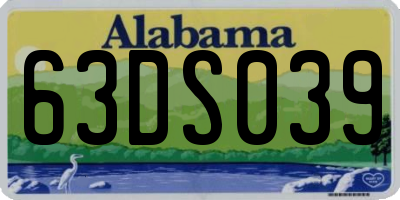 AL license plate 63DS039