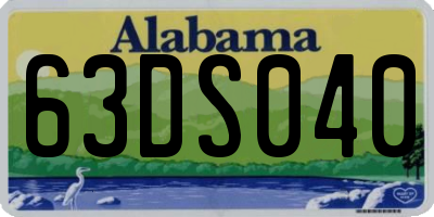 AL license plate 63DS040