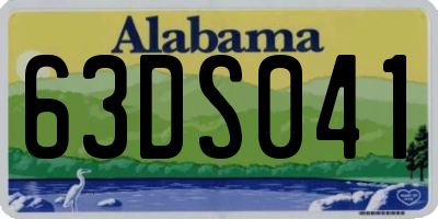 AL license plate 63DS041