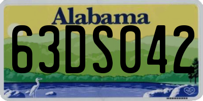 AL license plate 63DS042