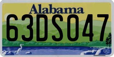 AL license plate 63DS047