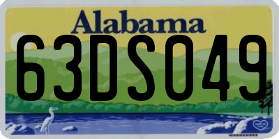 AL license plate 63DS049